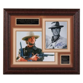 Clint Eastwood SIGNED Black White Photograph w COA