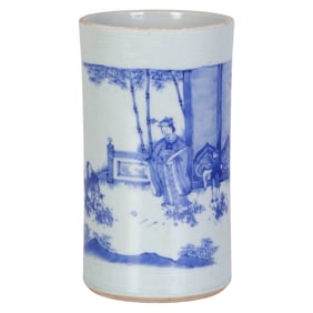 Chinese Blue White Porcelain Vase Pot Ming Period