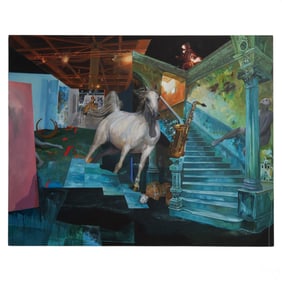 Joe Nicastri (B.1945) Surrealist Oil Painting 2013