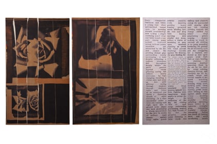 Joe Nicastri b.1945 Installation Triptych Painting