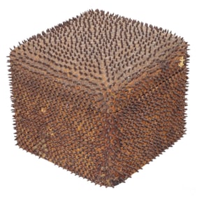Joe Nicastri b.1945 Wood Box with Nails Assemblage
