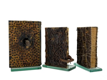 Joe Nacastri b.1945 Book Sculpture Art Assemblage