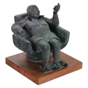 Vietnamese Soviet Modernist Era Bronze Sculpture