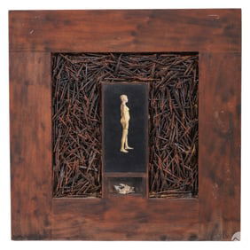 Joe Nicastri b.1945 Mixed Media Nude Wall Piece #6