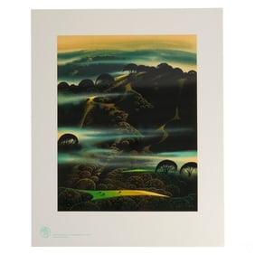 Eyvind Earle 1916-2000 Fog Hill Serigraph SIGNED