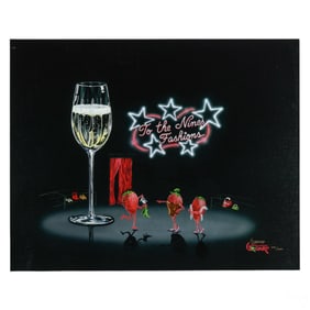 Michael Godard b.1958 LE Champagne Shopper SIGNED