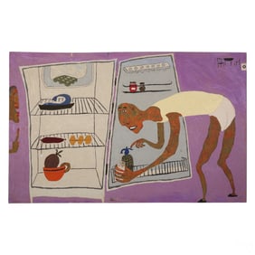 Elisabeth Sabala b.1956 Figural Hangover Painting