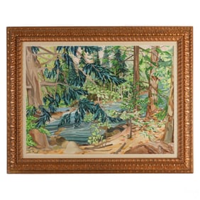 Stanley Folsom (20C) Mousam Watercolor Painting