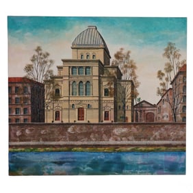 Tonino Caputo 1933-2021 Architectural Oil Painting