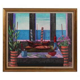 Tonino Caputo 1933-2021 Window Scene Oil Painting