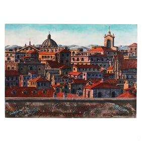Tonino Caputo 1933-2021 Graffiti Wall Oil Painting