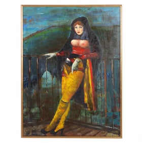 Ferjo b.1946 Semi Nude Manner of Fiume Painting