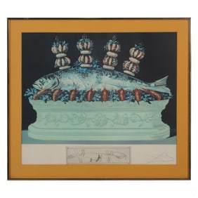 Dali 1904-1989 Les Panaches Litho Engraving SIGNED