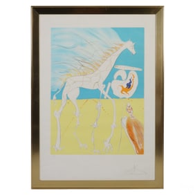 Dali 1904-1989 Burning Giraffe Lithograph SIGNED