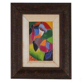 Marlyn Mentor 20C Haitian Cubist Style Painting