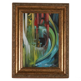 Oldson Jean Louis 20C Haitian Abstract Painting