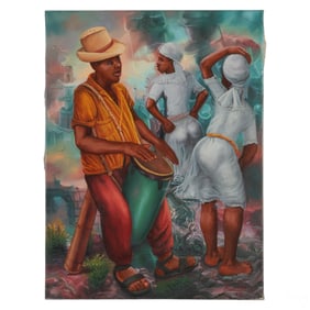 Florestal Esdras 20C Haitian Voodoo Dance Painting