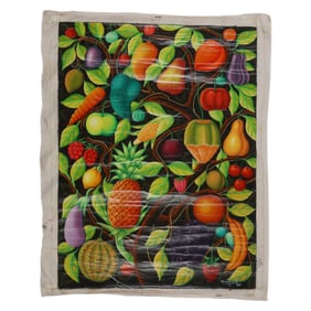 Haitian School Fruit Still Life Painting SIGNED