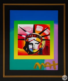 Peter Max (1937-2023) Statue of Liberty Painting