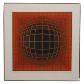 Victor Vasarely 1906-1997 Op Art Lithograph SIGNED
