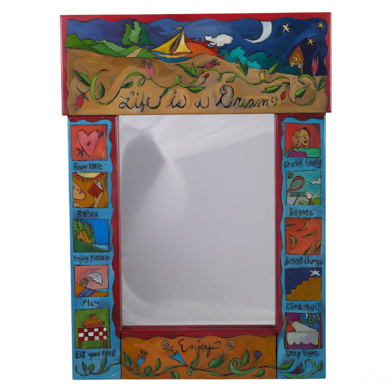 Sticks Studio Life is a Dream Artisan Wall Mirror (1 of 6)