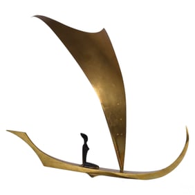 Karl Hagenauer 1898-1956 Bronze Art Deco Sailboat