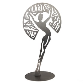 Art Deco Style Metal Silhouette Sculpture SIGNED