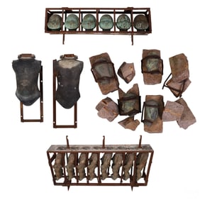 Industrial Metal Doll Parts Assemblage Sculpture