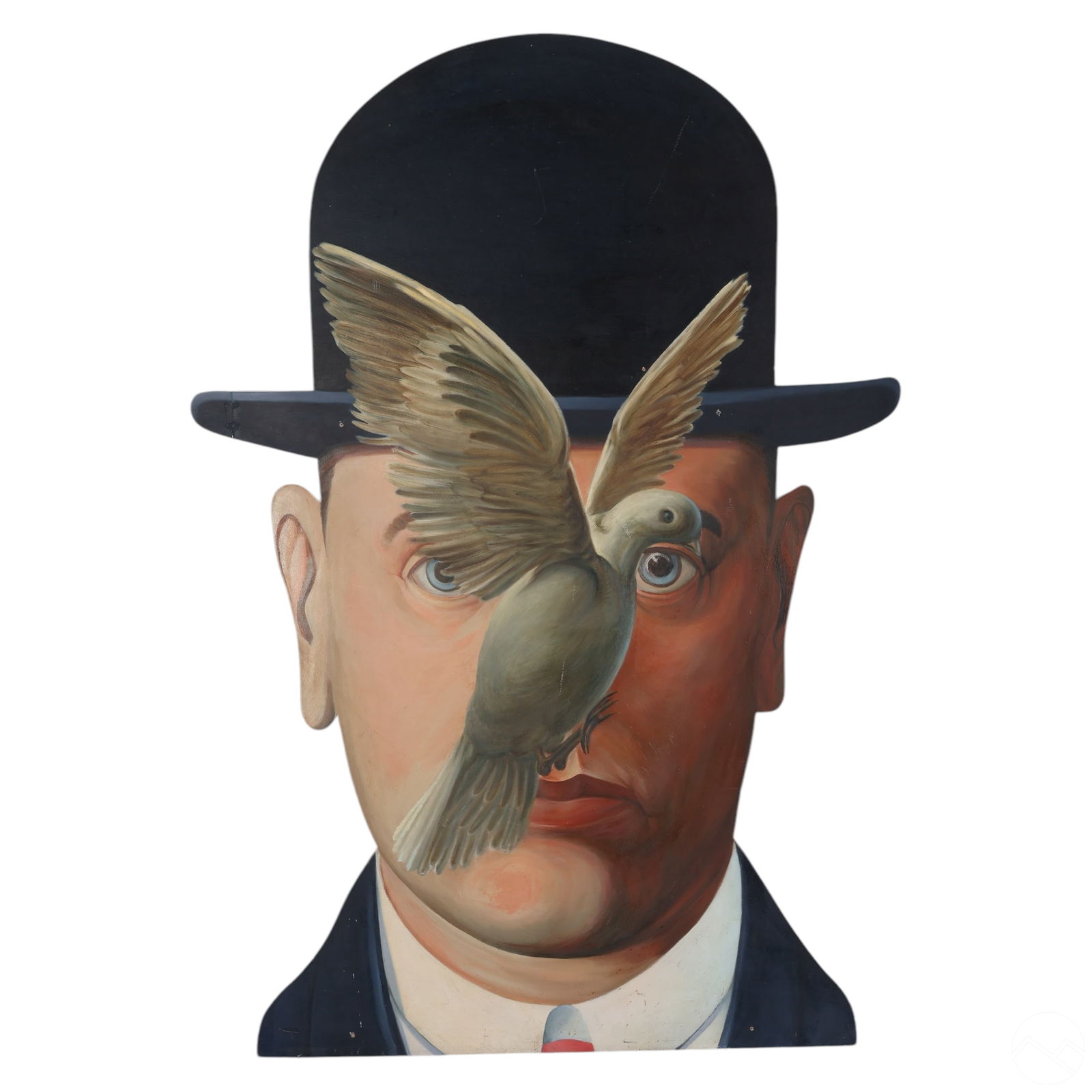 Surreal Rene Magritte Style Painted Wall Sculpture (1 of 6)
