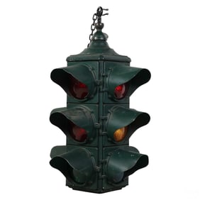 Vintage GE General Electric Four-Way Traffic Light