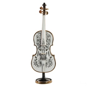Hollohaza Hungary Life Size White Porcelain Violin