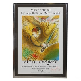 Marc Chagall 1887-1985 Museum Poster 1974 SIGNED