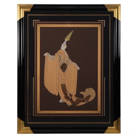 Erte Capo a la Ruse Gold Embossed Serigraph SIGNED