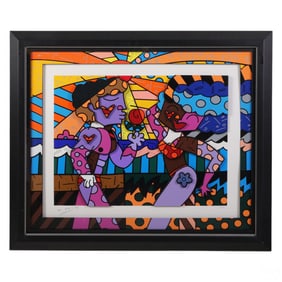 Romero Britto B.1963 3-D South Beach Litho SIGNED