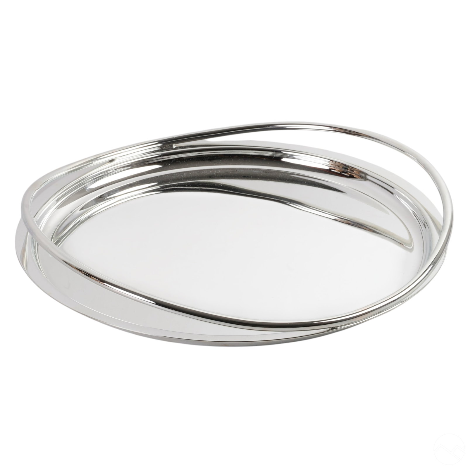 Christofle Vertigo Silverplate Round Tray with Box (1 of 6)