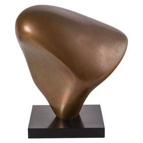 Modern Abstract Biomorphic Bronze Sculpture SIGNED