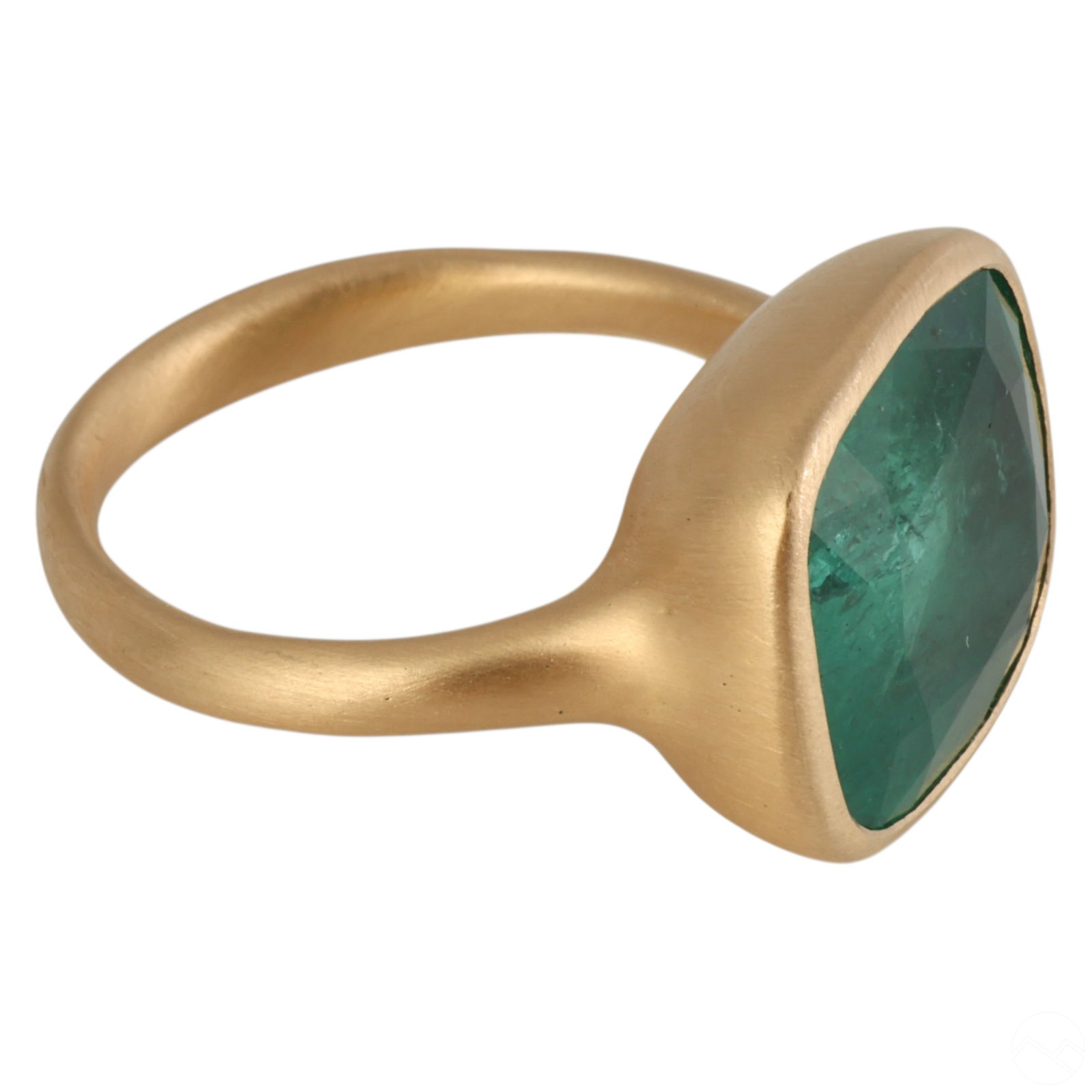 18K Yellow Gold 9.7 CT Emerald Gemstone Ring 8.4g. (1 of 7)