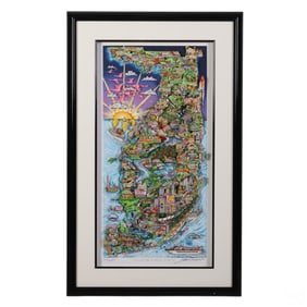 Charles Fazzino B.1955 Sunshine State Litho SIGNED