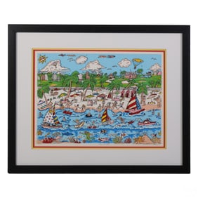 Charles Fazzino B.1955 Sun & Fun 3-D Litho SIGNED