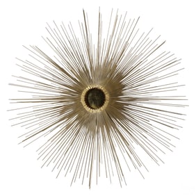 Curtis Jere Bronzed Metal Sunburst Wall Sculpture