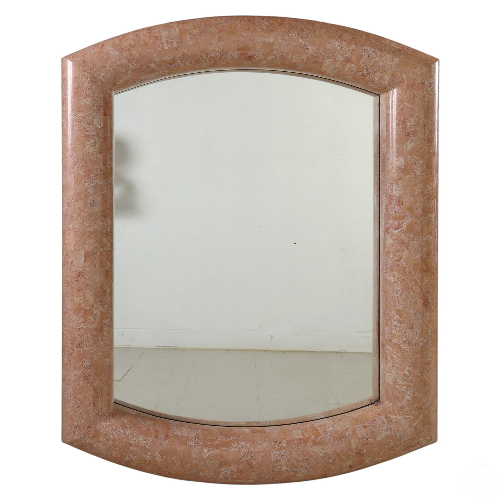 Karl Springer Pink Tessellated Marble Wall Mirror (1 of 4)