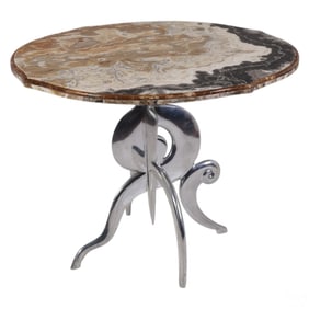 Pucci De Rossi Base with Natural Stone Top Table