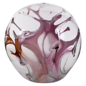 Peter Bramhall b1942 Glass Bubble Sculpture SIGNED