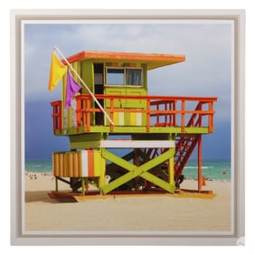 Trowbridge 20C. Green Lifeguard Tower Giclee Photo