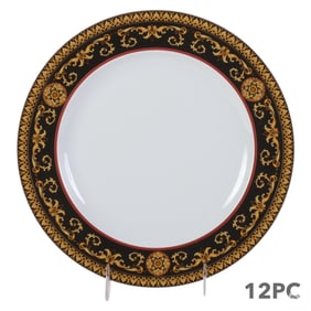Versace Rosenthal Red Medusa Dinner Plate 12pc SET