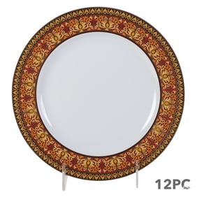 Versace Rosenthal Red Medusa Salad Plate 12pc SET