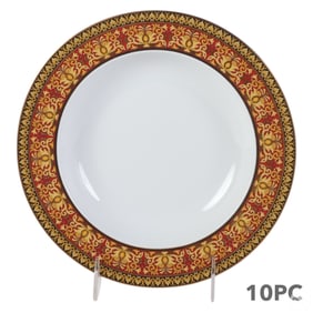 Versace Rosenthal Red Medusa Soup Bowls 10pc SET