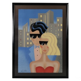 Robin Morris b.1953 Stepping Out Lithograph SIGNED