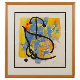 Joan Miro (1893-1983) "Composition T" Litho SIGNED