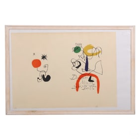 Jean Miro Derriere le Miroir 1956 Color Lithograph